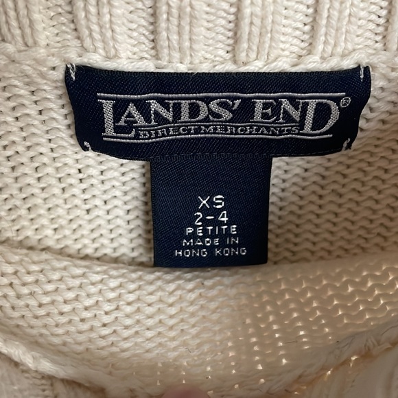 Lands’ End Vintage Cream Sweater - Picture 4 of 5